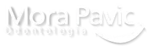 Logo Mora Pavic en su versión blanca